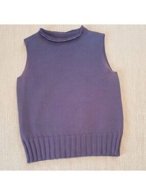 EUC Vintage Y2K Banana Republic Cotton Knit Top In Blue-Violet, Size S